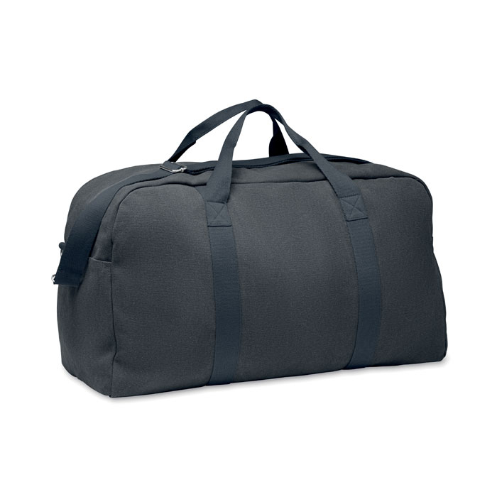 Sac de voyage publicitaire coton recyclé 450g DUFFAS COLOUR Bleu marine